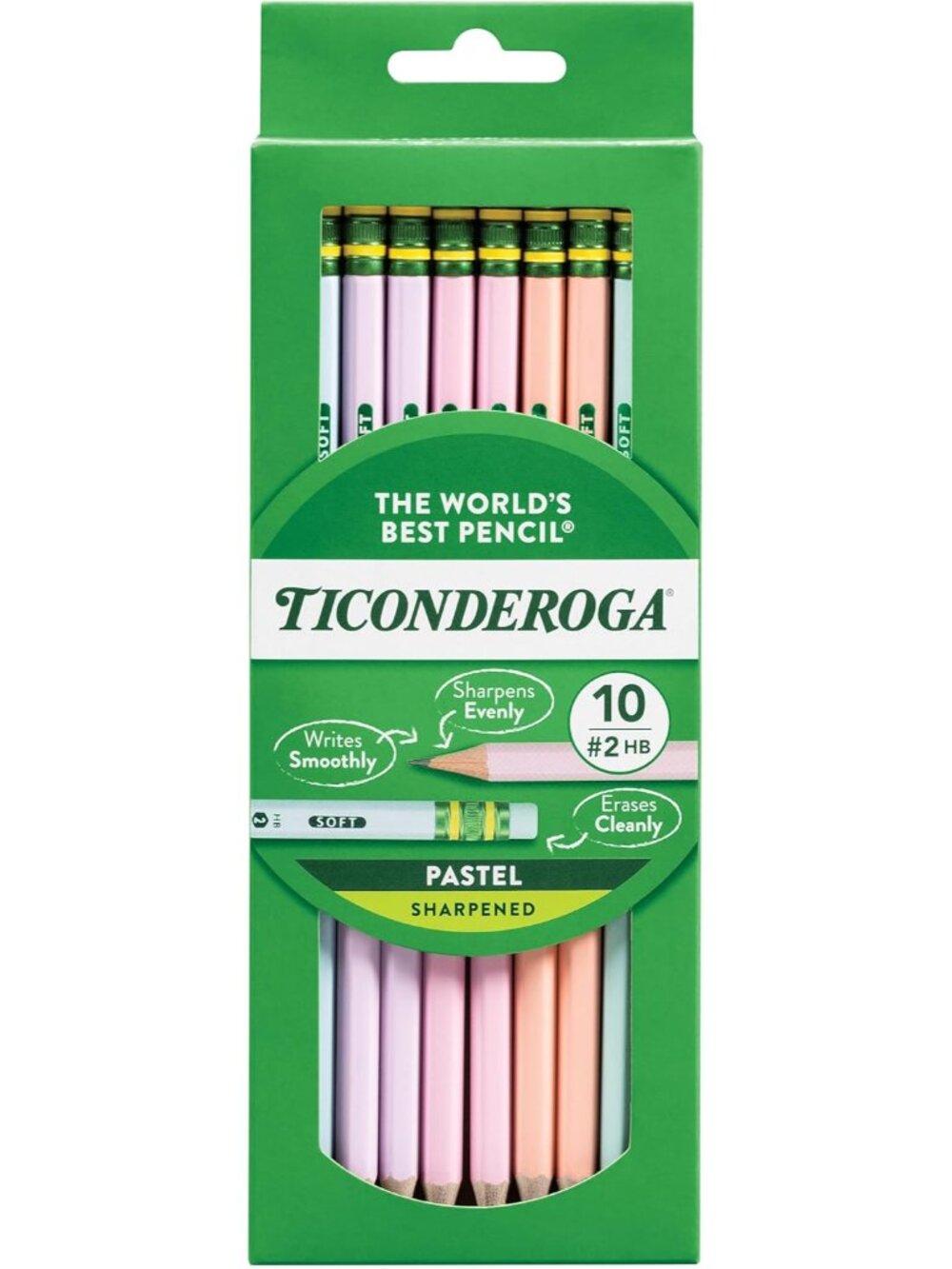 Pastel Pencils, 2 Soft, Assorted Colors, Pack Of 10 Pencils